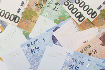 Korean banknote-the Korean Republic Won is the currency of South Korea.