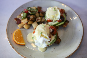 Eggs Benedict breakfast
