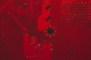 Electronic circuit board abstract background. computer hardware. motherboard close up. micro...