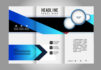 Tri-fold Brochure and Catalog Vector Design Template