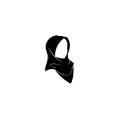 hijab women black silhouette vector icons app-vector