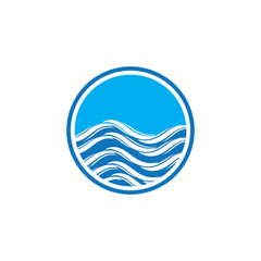 Water Wave symbol and icon Logo Template vector