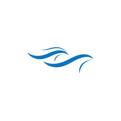 Water Wave symbol and icon Logo Template vector