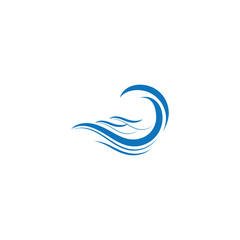 Water Wave symbol and icon Logo Template vector