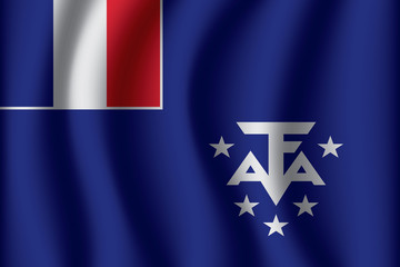 Flag of French Southern and Antarctic Lands. French Southern and Antarctic Lands Icon vector illustration eps10.