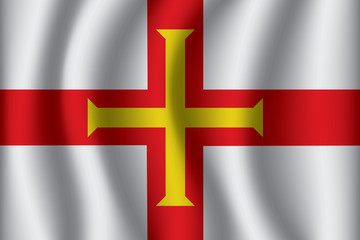 Obraz premium Flag of Guernsey. Guernsey Icon vector illustration eps10.