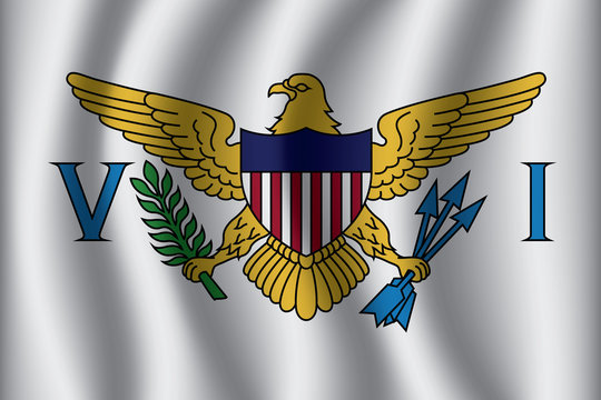 Flag of United States Virgin Islands. United States Virgin Islands Icon vector illustration eps10.