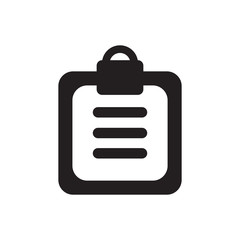 Clipboard black vector icon