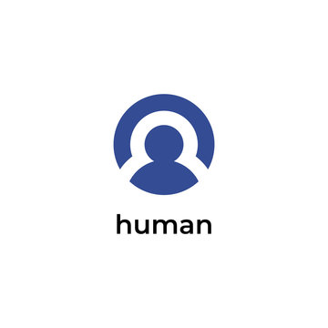 simple human icon logo