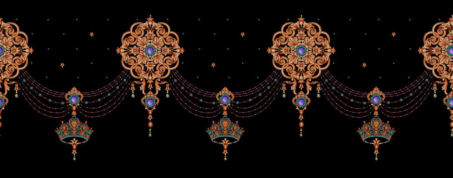 Exquisite border design, border pattern