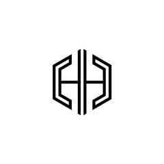 Letter HH logo icon design template elements