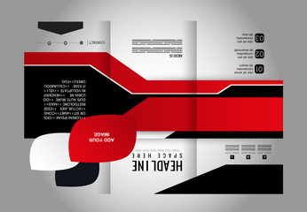 Business Theme Tri-fold Brochure Design and Catalog Vector Concept Template