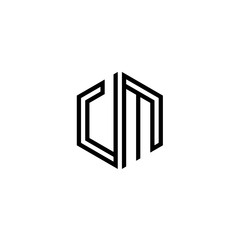 Letter UM logo icon design template elements
