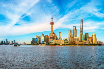Fototapeta premium Shanghai famous landmark architectural landscape