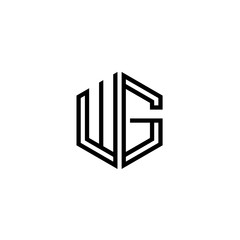 Letter WG logo icon design template elements