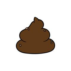 Cartoon Isolated Poop Vector Illustration