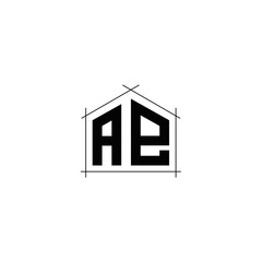 Letter AE logo icon design template elements