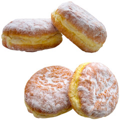 Donuts isolated on a white background.