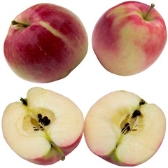 Autumn red apples isolated on a white background.