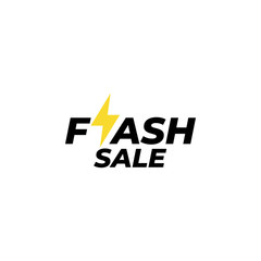 Flash sale banner icon design template vector isolated