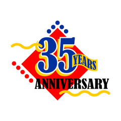 Anniversary Modern Stamp Seal for Birthday Wedding Party