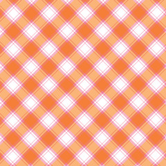 Checkered orange and white check pattern background,vector illustration,Gingham