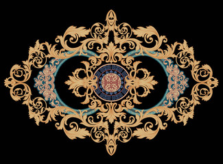 Baroque design, luxury European design，the wallpaper design