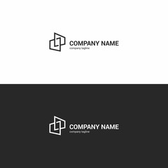 Abstract and versatile company logo template. Simple form, minimalist design. Extensive use of the sign