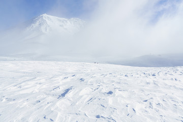 雪　風紋　シュカブラ　北海道　旭岳