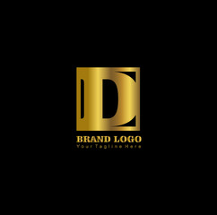 The gold alphabet logo