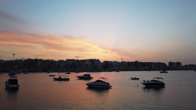 Video from Malta, showing Qawra and Bugibba towns at sunset. MMXIX.VI.XI.