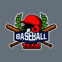 Baseball badge logo emblem template baseball team