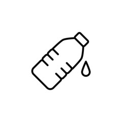 water bottle line icon