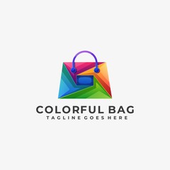 Bag Colorful Design concept Illustration Vector Template