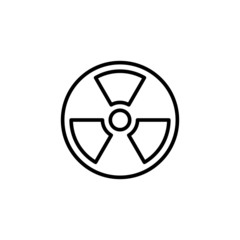 radiation hazard line icon
