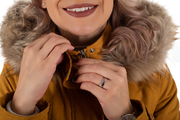 Charming woman with mustard jacket © Ocskay Mark