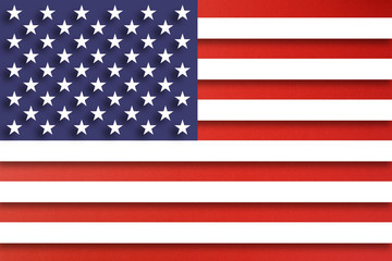 Obraz premium USA flag made from paper cutting