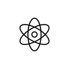 atom line icon - obrazy, fototapety, plakaty