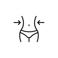 weight loss line icon outline thin