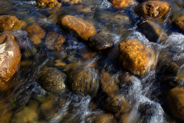 Grave riverbed on the Mati River in rural Albania
