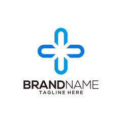 Obraz premium Health plus logo designs vector template art