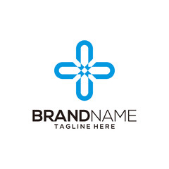 Health plus logo designs vector template art