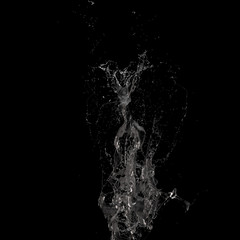 Obraz premium Splash fluid. 3d illustration, 3d rendering.