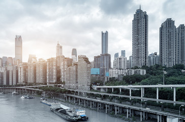 Fototapeta na wymiar Chongqing cityscape and skyscrapers