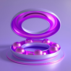 Elegant minimal background. 3d illustration, 3d rendering.