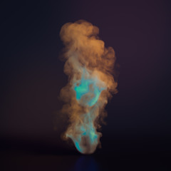 Fototapeta premium Beautiful explosion with smoke and fire. 3d illustration, 3d rendering.