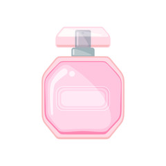 Obraz premium Perfume bottle icon in flat style isolated on white background.