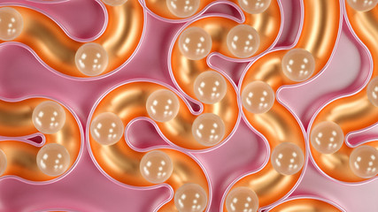 Elegant minimal background. 3d illustration, 3d rendering.