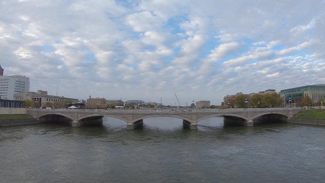 River front bridge beautiful skyline