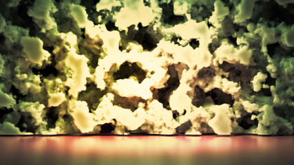 Minimalism background with smoke and clouds. 3d illustration, 3d rendering.